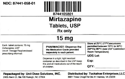 Mirtazapine 15 mg (8744105801 Mirtazapine 15 mg)
